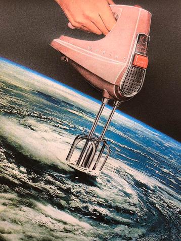 Joe Webb - Stirring up a Storm II. Silkscreen zeefdruk litho beschikbaar voor biedingen