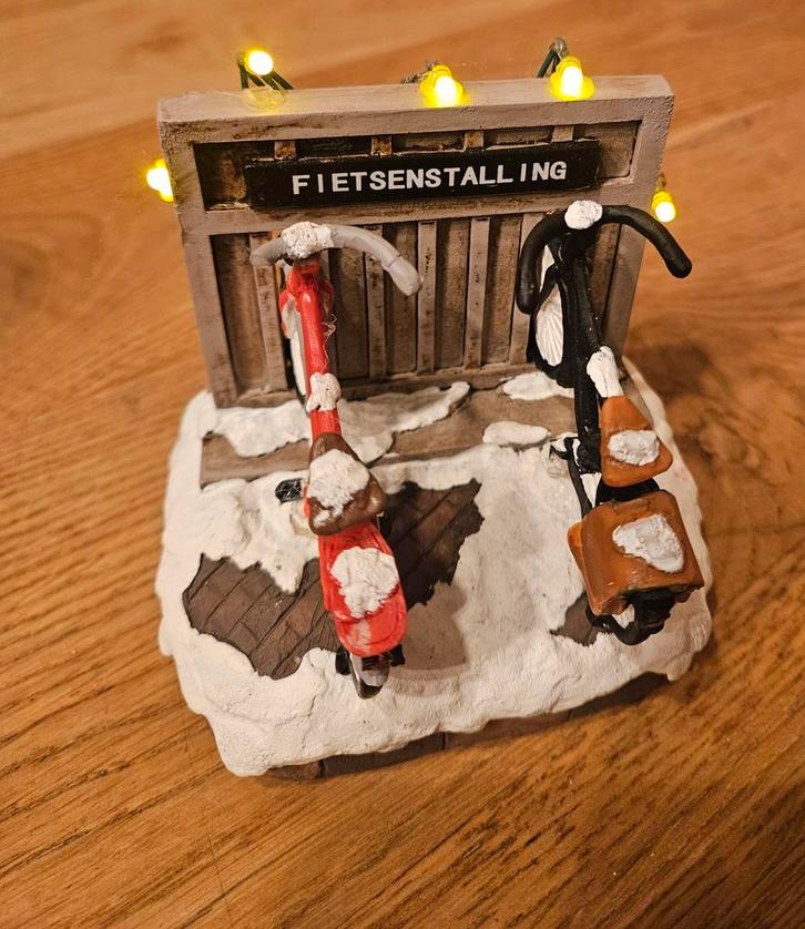 Kerstdorp Fietsenstalling met Verlichting kerst fietsen, Diversen, Kerst, Nieuw, Ophalen