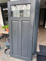 Binnendeur (paneel) met (glas in lood) glas, Doe-het-zelf en Verbouw, Ophalen, Gebruikt, 80 tot 100 cm, Binnendeur