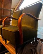 Retro Vintage 2 Arm stoelen SET Fauteuils art deco stoele, Huis en Inrichting, Fauteuils, Gebruikt, Minder dan 75 cm, Ophalen of Verzenden