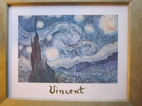 VINCENT van GOGH, 2 Leuke Prenten Sterrennacht/Cafe Terras, Verzamelen, Foto's en Prenten, Gebruikt, Overige onderwerpen, Voor 1940