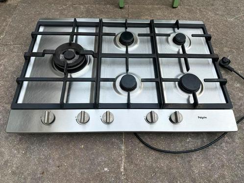Pelgrim kookplaat 5 pits Gas GK677RSVA wokbrander 75x52,5cm, Witgoed en Apparatuur, Kookplaten, Gebruikt, Inbouw, Gas, 5 kookzones of meer