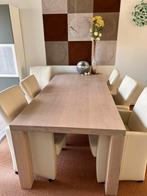 Eettafel Eiken White Wash - 6-8 persoons, Huis en Inrichting, Tafels | Eettafels, Ophalen, 100 tot 150 cm, Eikenhout, 200 cm of meer