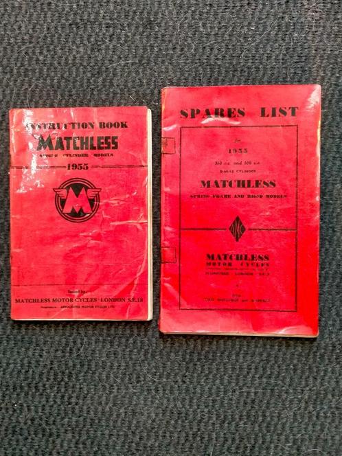 Instructie boekje en onderdelen boekje matchless 1955., Motoren, Handleidingen en Instructieboekjes, Overige merken, Ophalen of Verzenden