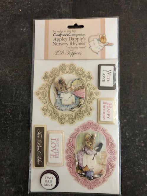 Beatrix Potter Scrapbook Platen Kaarten Hunca Munca Muis, Hobby en Vrije tijd, Scrapbooking, Nieuw, Papier of Karton, Overige merken