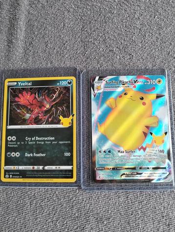 Pokémon Celebrations Kaarten - Yveltal & Pikachu beschikbaar voor biedingen