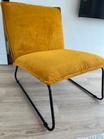 Gouden Corduroy Stoel met Zwart Frame, Ophalen, Overige kleuren, Zo goed als nieuw, Eén