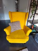 Ikea Strandmon Oorfauteuil Skiftebo Geel, Gebruikt, Ophalen of Verzenden, 75 tot 100 cm, Stof