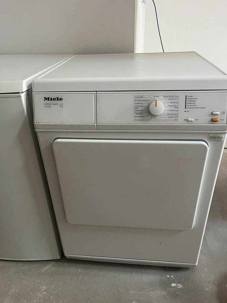 Miele droger softcare System t 8303, Witgoed en Apparatuur, Wasdrogers, Gebruikt, Luchtafvoer, Voorlader, 6 tot 8 kg, 85 tot 90 cm