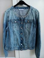 Mooi spijkerjack met glitter,parels., Ophalen of Verzenden, Zo goed als nieuw, Maat 42/44 (L), Blauw