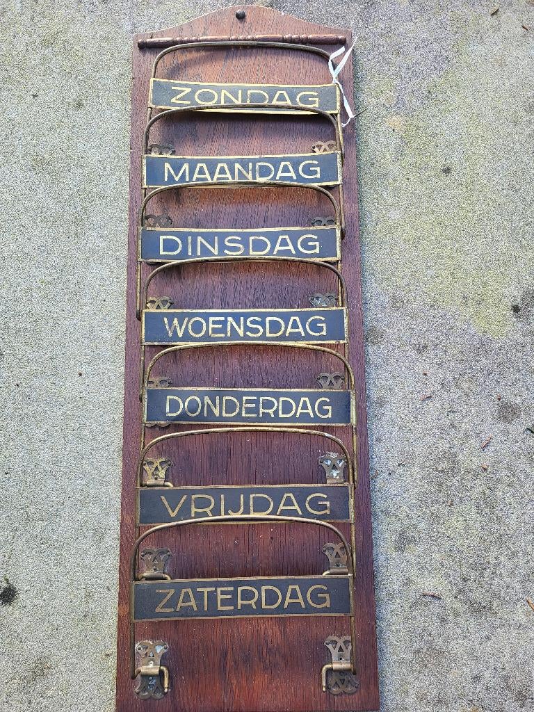 Vintage Postvak Weekindeling, Ophalen of Verzenden, Gebruikt