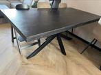 Zwarte houten tafel X poot - 180x90cm, Huis en Inrichting, Tafels | Eettafels, 50 tot 100 cm, 150 tot 200 cm, Gebruikt, Rechthoekig