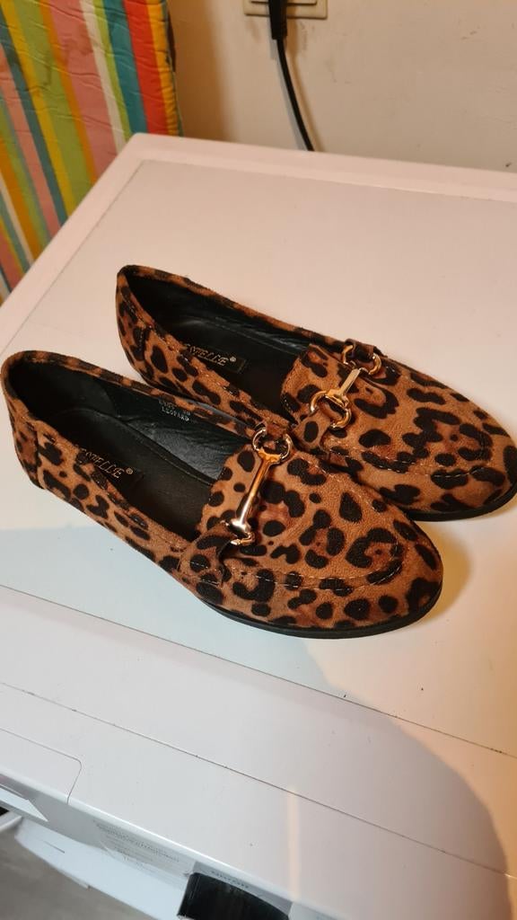Panterprint schoentjes, Kleding | Dames, Schoenen, Ophalen, Zo goed als nieuw, Instappers