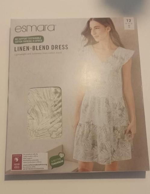 Linnen jurk dames maat 40 *nieuw in verpakking*, Kleding | Dames, Jurken, Nieuw, Maat 38/40 (M), Wit, Knielengte, Ophalen of Verzenden