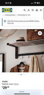 Zwarte tjusig kapstop IKEA, Huis en Inrichting, Woonaccessoires | Kapstokken, Zo goed als nieuw, Minder dan 100 cm, Hout, Ophalen