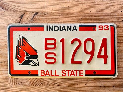 Amerikaanse kentekenplaat Indiana USA, Verzamelen, Automerken, Motoren en Formule 1, Gebruikt, Auto's, Ophalen of Verzenden