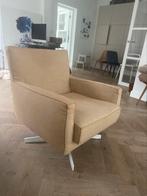 Zeer mooie linnen fauteuil mooie naturel kleur/ graankleur, Ophalen of Verzenden, Zo goed als nieuw, 50 tot 75 cm