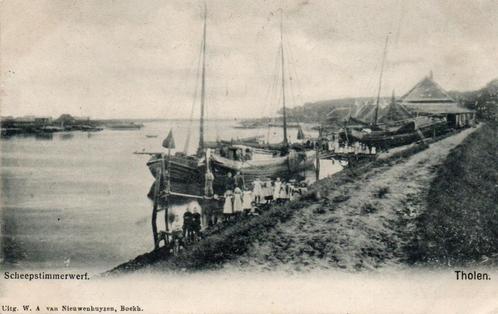 Tholen - Scheepstimmerwerf - 1906, Verzamelen, Ansichtkaarten | Nederland, Gelopen, Zeeland, Voor 1920, Ophalen of Verzenden