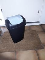 Zwart Kunststof pedeaal emmer met grijze tuimel deksel 3 L, Ophalen, Kunststof, Zo goed als nieuw, Minder dan 10 liter