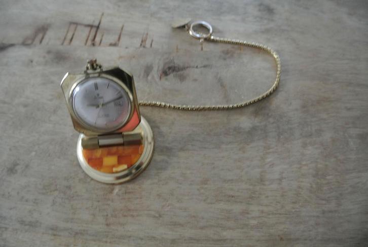 Oude Zakhorloge Stowa, Sieraden, Tassen en Uiterlijk, Horloges | Antiek, Zakhorloge, Overige merken, Staal, Onbekend, Met ketting