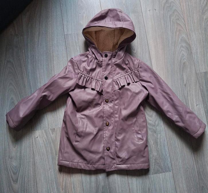 Paarse Hema regenjas maat 110-116, Kinderen en Baby's, Kinderkleding | Maat 110, Gebruikt, Meisje, Jas, Ophalen of Verzenden