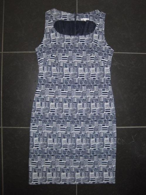 By Oni jurk grafisch patroon donkerblauw wit, mouwloos, 38, Kleding | Dames, Jurken, Zo goed als nieuw, Maat 38/40 (M), Blauw