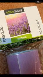 Nieuw/tuinposter-lila bloemen doek/decoratie 80x80, Tuin en Terras, Ophalen of Verzenden, Nieuw