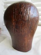 oude houten pruikenkop ~ pruikenhoofd *Marries*, Antiek en Kunst, Curiosa en Brocante, Ophalen of Verzenden