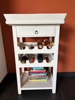 Wijnrek met lade - Hout, Wit - wijnkastje, Ophalen, Gebruikt, 5 tot 15 flessen, 75 cm of meer