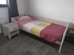 LIFETIME bed (1 pers) whitewash grenen met nachtkastje, Zo goed als nieuw, Ophalen, 200 cm