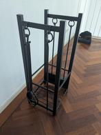 Haard set zwart, Huis en Inrichting, Haarden, Ophalen, Gebruikt, Vrijstaande haard, Houthaard