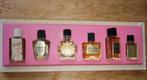 Vintage parfum miniaturen in doos, Verzamelen, Gebruikt, Ophalen of Verzenden, Miniatuur