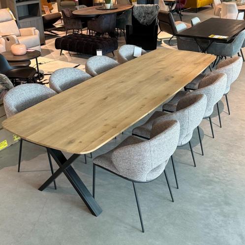 Deens ovaal eiken tafel 4cm massief 3000x100cm, Huis en Inrichting, Tafels | Eettafels, Nieuw, 100 tot 150 cm, 200 cm of meer