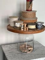 Rivièra Maison Glazen Pot met Houten Plateau, Ophalen, 50 tot 100 cm, Minder dan 50 cm, Glas