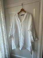 s chique oversized wit linnen tuniek blouse Marina Rinaldi, Wit, Maat 42/44 (L), Ophalen of Verzenden, Zo goed als nieuw