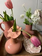 Leuk zomers setje vaasjes kandelaat enz, Ophalen of Verzenden, Glas, Minder dan 50 cm