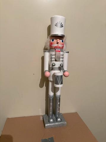 Grote Notenkraker Wit/Zilver - 50cm beschikbaar voor biedingen