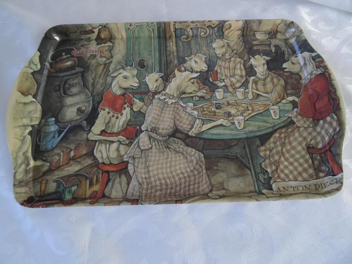 Efteling dienblad Anton Pieck de wolf en de zeven geitjes, Verzamelen, Efteling, Zo goed als nieuw, Gebruiksvoorwerp, Ophalen of Verzenden