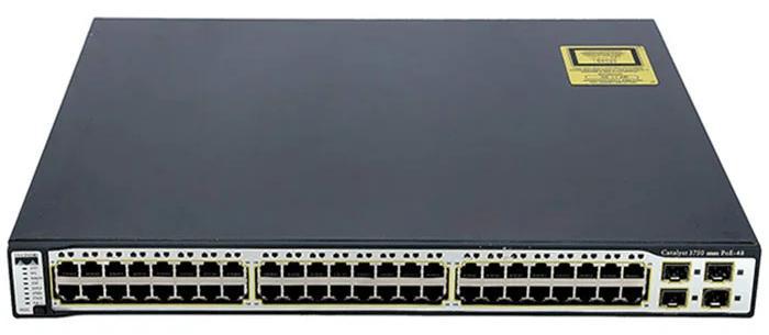 Cisco-WS-C3750-48P   poe netwerk switch, Computers en Software, Netwerk switches, Gebruikt, Ophalen of Verzenden