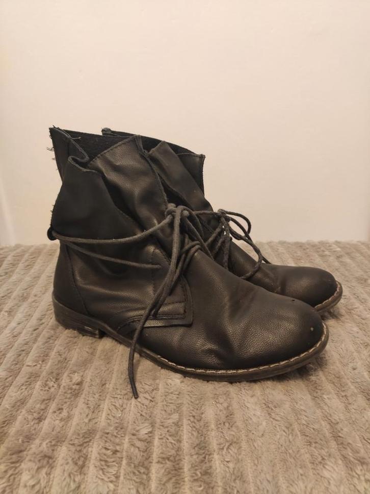 Veterboots - zwart - maat 37, Kleding | Dames, Schoenen, Gedragen, Lage of Enkellaarzen, Zwart, Ophalen of Verzenden