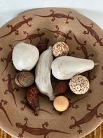 10 Stuk decoratie fruit. 3 raffia noot, 3 wit hout, 4 divers, Huis en Inrichting, Ophalen of Verzenden, Zo goed als nieuw