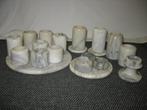 Marmeren Waxinelichtjes * 20-Delig Vintage * In één Koop, Huis en Inrichting, Woonaccessoires | Overige, Ophalen, Gebruikt