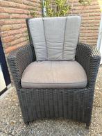 Tuinstoelen (6 stuks) wicker (kunststof), antraciet kleur, Tuin en Terras, Ophalen, Gebruikt, Kunststof