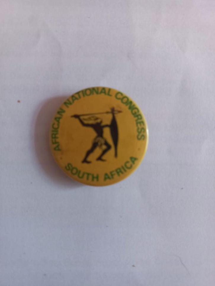 Vintage ANC Button Zuid-Afrika, Verzamelen, Speldjes, Pins en Buttons, Gebruikt, Button, Stad of Land, Ophalen of Verzenden