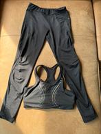 Zwart turn topje nieuw en zwarte legging gedragen maat 158, Zwart, Ophalen of Verzenden, Zo goed als nieuw, Turnpak(je)