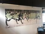 Unieke panelen van sprint op de olympische spelen 5x60cm, Foto of Poster, 125 cm of meer, Zo goed als nieuw, 50 tot 75 cm
