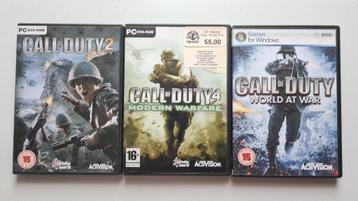 3 x PC games Call of Duty te koop beschikbaar voor biedingen