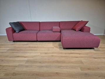 Montel Multi Plus Hoekbank - Rood-Grijs - Stof - Design beschikbaar voor biedingen