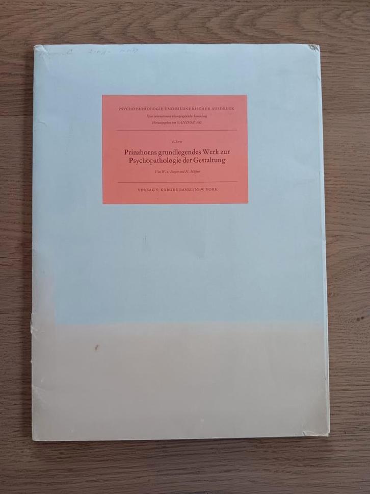 Prinzhorn Grundlegendes Werk Psychopathologie der Gestaltung, Boeken, Psychologie, Gelezen, Ophalen of Verzenden