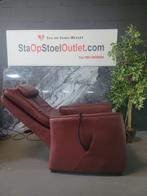 Sta op stoel Romeo Bordeauxrood Leder, Huis en Inrichting, Fauteuils, Minder dan 50 cm, Minder dan 75 cm, Leer, Ophalen of Verzenden